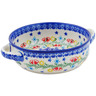 Polish Pottery Round Baker with Handles 8&quot; Wreath Of Bealls