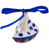 Polish Pottery Sailboat Ornament 3&quot; Lights In The Sky