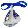 Polish Pottery Sailboat Ornament 3&quot; Sweet Dreams
