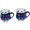 Polish Pottery Salt and Pepper Set 4&quot; Lights In The Sky