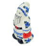Polish Pottery Santa Candle Holder 7&quot; Blue Berry Special UNIKAT