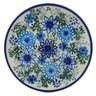 Polish Pottery Saucer 4&quot; Soft Starry Flowers UNIKAT
