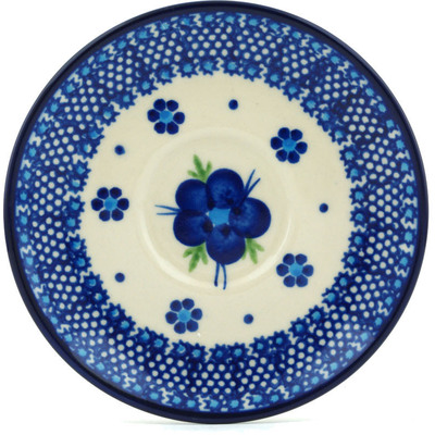 Polish Pottery Saucer 5&quot; Bleu-belle Fleur