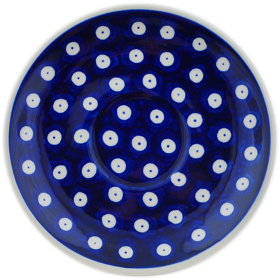 Polish Pottery Saucer 5&quot; Blue Eyes