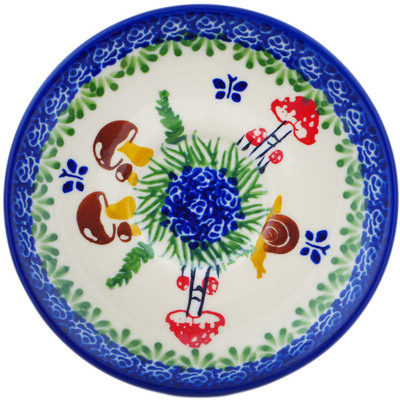 Polish Pottery Saucer 5&quot; Gardens In Poland