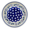 Polish Pottery Saucer 6&quot; Peacock Forget-me-not
