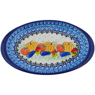 Polish Pottery Saucer 9&quot; Glorious Sequence UNIKAT