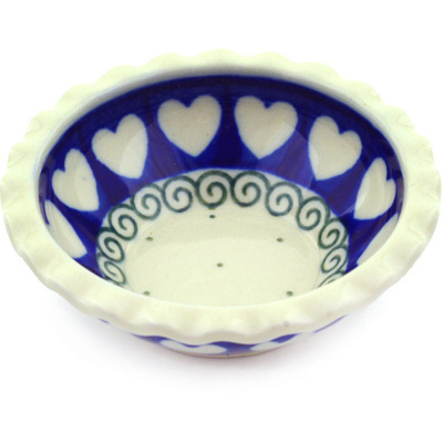 Polish Pottery Scalloped Bowl 3&quot; Light Hearted