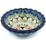 Polish Pottery Scalloped Bowl 3&quot; State Of Texas