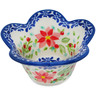 Polish Pottery Scalloped Bowl 4&quot; Precious Pentas UNIKAT