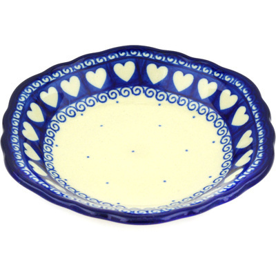Polish Pottery Scalloped Bowl 7&quot; Light Hearted