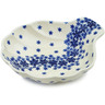 Polish Pottery Scalloped Bowl 9&quot; Snowflake Dance