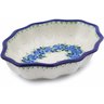 Polish Pottery Serving Bowl 9&quot; Blue Rose