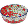 Polish Pottery Serving Bowl 9&quot; Spring Blossom Harmony UNIKAT