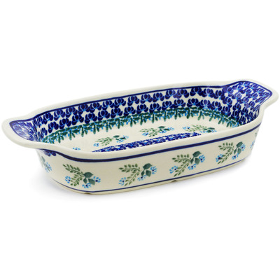 Polish Pottery Serving Dish or Baker Small Spring Bunch