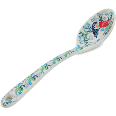 Polish Pottery Serving Spoon 13&quot; Learn To Fly UNIKAT