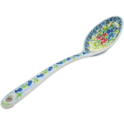 Polish Pottery Serving Spoon 13&quot; Relaxing Day UNIKAT