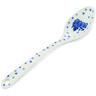 Polish Pottery Serving Spoon 13&quot; Snowy Night
