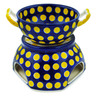 Polish Pottery Set for Fondue Yellow Dots