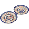 Polish Pottery Set of 2 dessert plates Amarillo