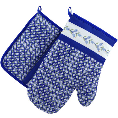 Polyester Set of 2 Oven Mittens 12&quot; Sweet Dreams