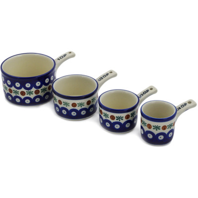 Polish Pottery Set of 4 Measuring Cups  Mosquito