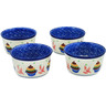 Polish Pottery Set of 4 ramekin bowls Birthday Cupcakes