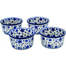 Polish Pottery Set of 4 ramekin bowls Starlight