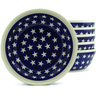 Polish Pottery Set of 6 Bowls 7&quot; America The Beautiful