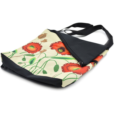 Textile Shopping Bag 30&quot; Poppies