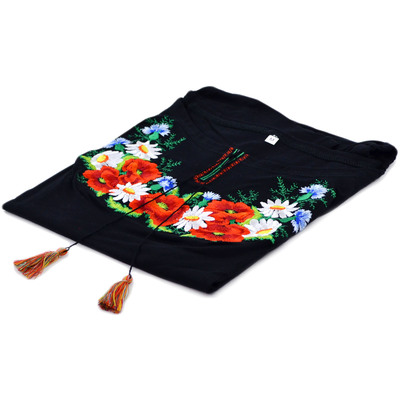 Textile Short Sleeve Medium Shirt Poppies