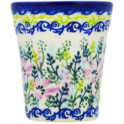 Polish Pottery shot glass 4 oz Lavender Harmony