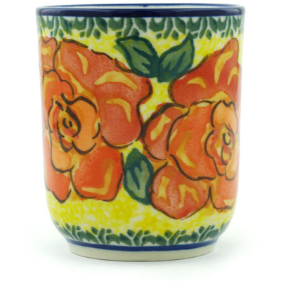 Polish Pottery shot glass 5 oz Matisse Flowers UNIKAT