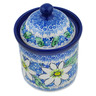 Polish Pottery Small Canister 6&quot; Bloodroot Bliss UNIKAT