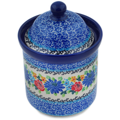Polish Pottery Small Canister 6&quot; Floweret