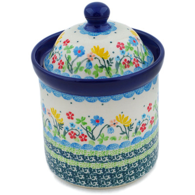 Polish Pottery Small Canister 6&quot; Spring Sights UNIKAT