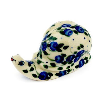 Polish Pottery Snail Figurine 4&quot;
