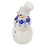 Polish Pottery Snowman Figurine 6&quot; The Floral Wish