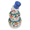 Polish Pottery Snowman Figurine 6&quot; Winter Sights UNIKAT