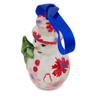 Polish Pottery Snowman Ornament 4&quot; Blossom Radiance UNIKAT