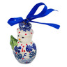 Polish Pottery Snowman Ornament 4&quot; Currant Wreath UNIKAT