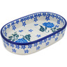 Polish Pottery Soap Dish 5&quot; Flowers In The Snowfall