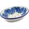 Polish Pottery Soap Dish 6&quot; Blue Rose