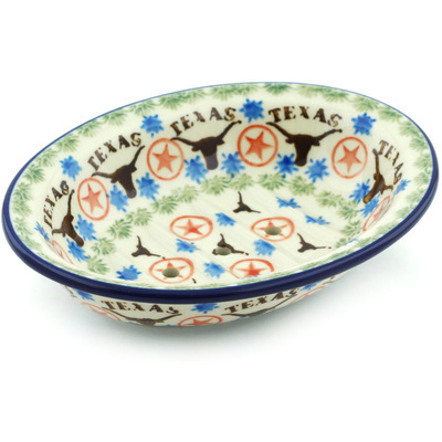 Polish Pottery Soap Dish 6&quot; State Of Texas