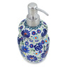 Polish Pottery Soap Dispenser 6&quot; Blue Summer Garden