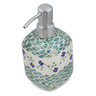 Polish Pottery Soap Dispenser 7&quot; Lucky Blue Clover