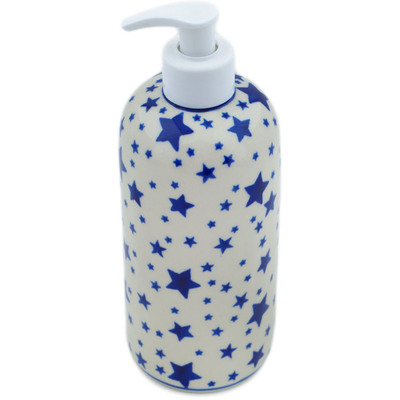 Polish Pottery Soap Dispenser 7&quot; Starlight