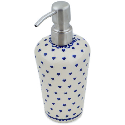 Polish Pottery Soap Dispenser 8&quot; Sea Of Hearts