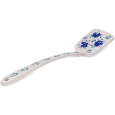 Polish Pottery Spatula 12&quot; Spearmint Rose