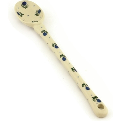 Polish Pottery Spoon 12&quot; Blue Buds